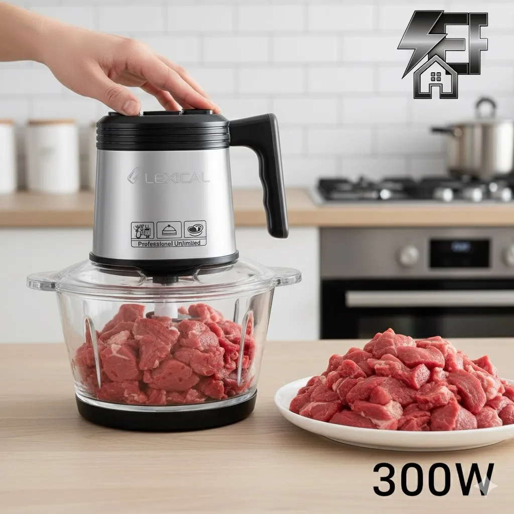 Hachoir à Viande en Verre Lexical LCH-1956 - 2 Liters  - 300 Watts