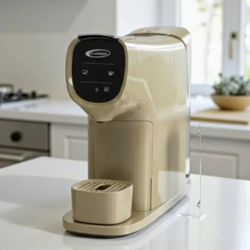 Machine à café compatible Nespresso avec afficheur Florence 3A-C285B - 19 Bars - 1200W - Beige